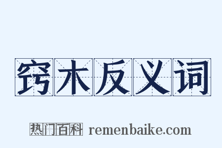 窍木反义词是什么意思的图片